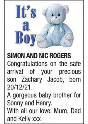 Congratulations Simon and Nic Rogers