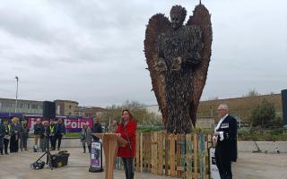 Knife Angel arrives in Weston-super-Mare