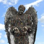 The statue is made out of 100,000 blades.