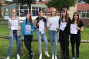Students picking up their results at Gordano School.