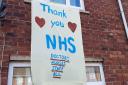 A poster thanking NHS staff taken by Samsul Mehedi.