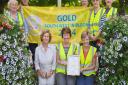 Portishead in Bloom committee with the gold flag awarded by South West in Bloom.