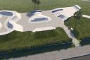 An artist's impression of Portishead's skate and wheels park.