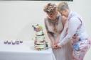 Yasmin and Gemma on their wedding day. Picture: Cancer Research UK
