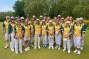 West Backwell Bowling Club, at Windsor, wearing their new shirts which have been sponsored by Parker’s Estate Agents.