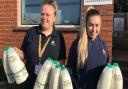 Staff at The Nursery in Portishead dedliver milk to senior cistizens and vulnerable members of the community