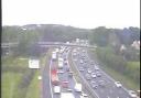 A stranded car has brought the M5 to a stand still.Picture: Highways England