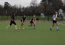 Action from Clevedon Ladies v Old Bristolians Fourths. Pic: Clevedon Hockey Club.
