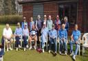 One-ball competition winner Paul Arbos, fourth from left front row, with other members from Nailsea & District Croquet Club at the event to raise money for charity UNHCR.