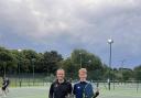 Portishead Lawn Tennis Club members, father Phil Body and son Archie Body.