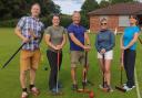 Mendip Ski Club members  Phil Turner, Chloe White, Anthony Caviciuti, Ayesha Cantrell and Claire Bulman at Nailsea & District Croquet Club.