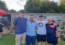 Andy Caddick, Paul Unwin, Bayley Wiggins and Paul Whyte at Clevedon CC’s Presidents’ XI v Chairman’s XI.