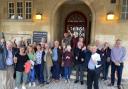 Congresbury locals celebrate after the planning committee's decision to refuse the plans for 90 homes.