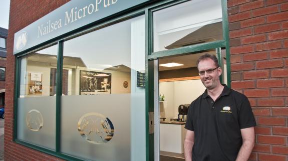 North Somerset Times: Mark Ashman launching his Micro Pub off Nailsea High Street. Picture: MARK ATHERTON North Somerset Times: Mark Ashman launching his Micro Pub off Nailsea High Street. Picture: MARK ATHERTON