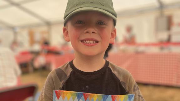 North Somerset Times: Four-year-old Theo was extremely pleased to be at the Portishead Summer Show. North Somerset Times: Four-year-old Theo was extremely pleased to be at the Portishead Summer Show.