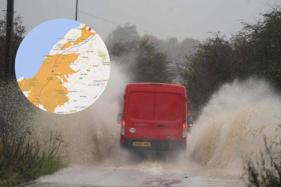 Here are the areas in North Somerset which could face flooding today 