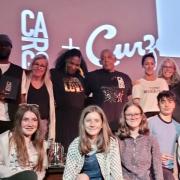 Clevedon School students with Bristol-based charity CARGO at the Curzon cinema.