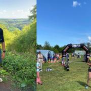 James Foster, left, and Roseanna Stanfield, right, both took part in the Wye Valley Trail Running Challenge.