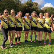 All smiles for Clevedon AC ladies at Cirencester Park.
