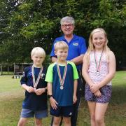 This year's top three racers in the St Nicholas' Chantry fun run.