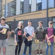 Nailsea students picking up their A-level results.