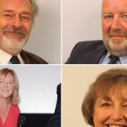 Four top Tories have lost their seats at North Somerset Council. (Clockwise from top-left: Elfan Ap Rees, David Pasley, Jan Barber and Felicity Baker.)