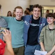 Clevedon School A-level results day.