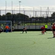 Action from Nailsea Seconds West Women's Brunel Division Two encounter with Firebrands Fifths.