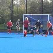 Cath Hole scoring Nailsea's fifth and final goal against BAC seconds.