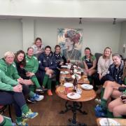 Nailsea Ladies Hockey Club Seconds celebrate ending the season with victory over Mid Somerset Seconds.