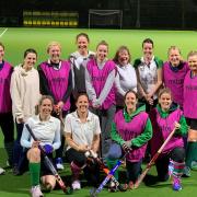 All smiles for members of Nailsea Ladies 2014's squad as they pose for the camera. Pic: Nailsea Ladies Hockey Club.