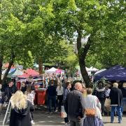 The Clevedon Food and Drink Festival on Alexandra Road.