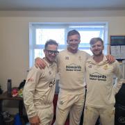 Mark Bibbing, Matt Carpenter and captain Cam Harding helped Clevedon CC beat Bridgwater Seconds.
