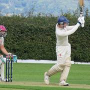 Barrow Gurney's Ed Holdaway in action v St Mary Redcliffe.
