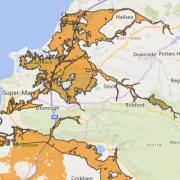 Flood alerts in North Somerset shown in orange. Picture: Government