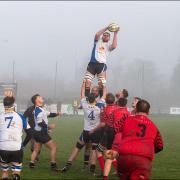 Jack O'Malley takes a line-out for Nailsea & Backwell in their win against Old Redcliffians Seconds.