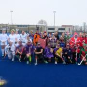 Father Christmas and Elves, Christmas Presents, Angels and Chocolate Heroes competed in the mini tournament at Nailsea Ladies Hockey Club's last event of the year.