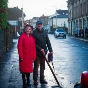 The two pensioners took it upon themselves to help unblock the drains.