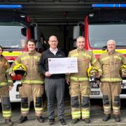 F H Halliday & Son donated £1,000 to Portishead firefighters