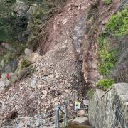 Residents are warned that further landslides may occur.