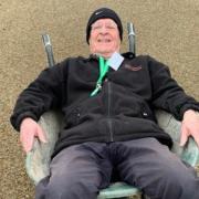 Dave Senior, who volunteers at Charlton Farm, helps out while holidaying in Cornwall