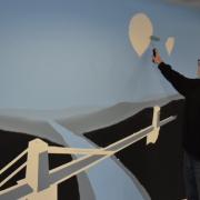 Damien Jeffery recreated the iconic Clifton Suspension Bridge, complete with the hot air balloons synonymous with the city