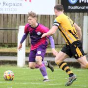 Clevedon Town striker Freddie King was busy but him and his team were unable to find a goal
