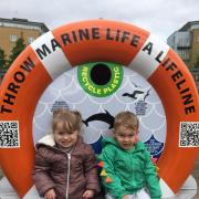 The children spent a bit of time at the marina to help clean up