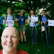 Charity walk in aid of Macmillan for walking group instructor