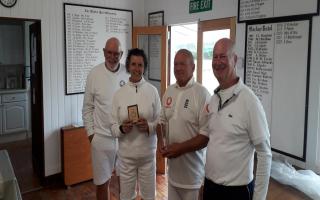 Peter Bell, Sue Burns, Paul Arbos (captain) and Roger Baddeley helped Nailsea & District B beat Bath to win the South West Federation B-league.
