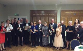 West Backwell Bowls Club's winners and finalists at their celebration dinner.