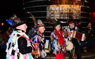 Wassail ceremony at Sheppy's Cider iin 2022.