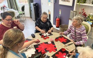 Cadbury Hall care home staff and residents created heart-shaped decorations, gifted each other and enjoyed an afternoon tea with the local community