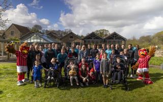 Bristol City staff visited Hospice families last week ahead of the big challenge